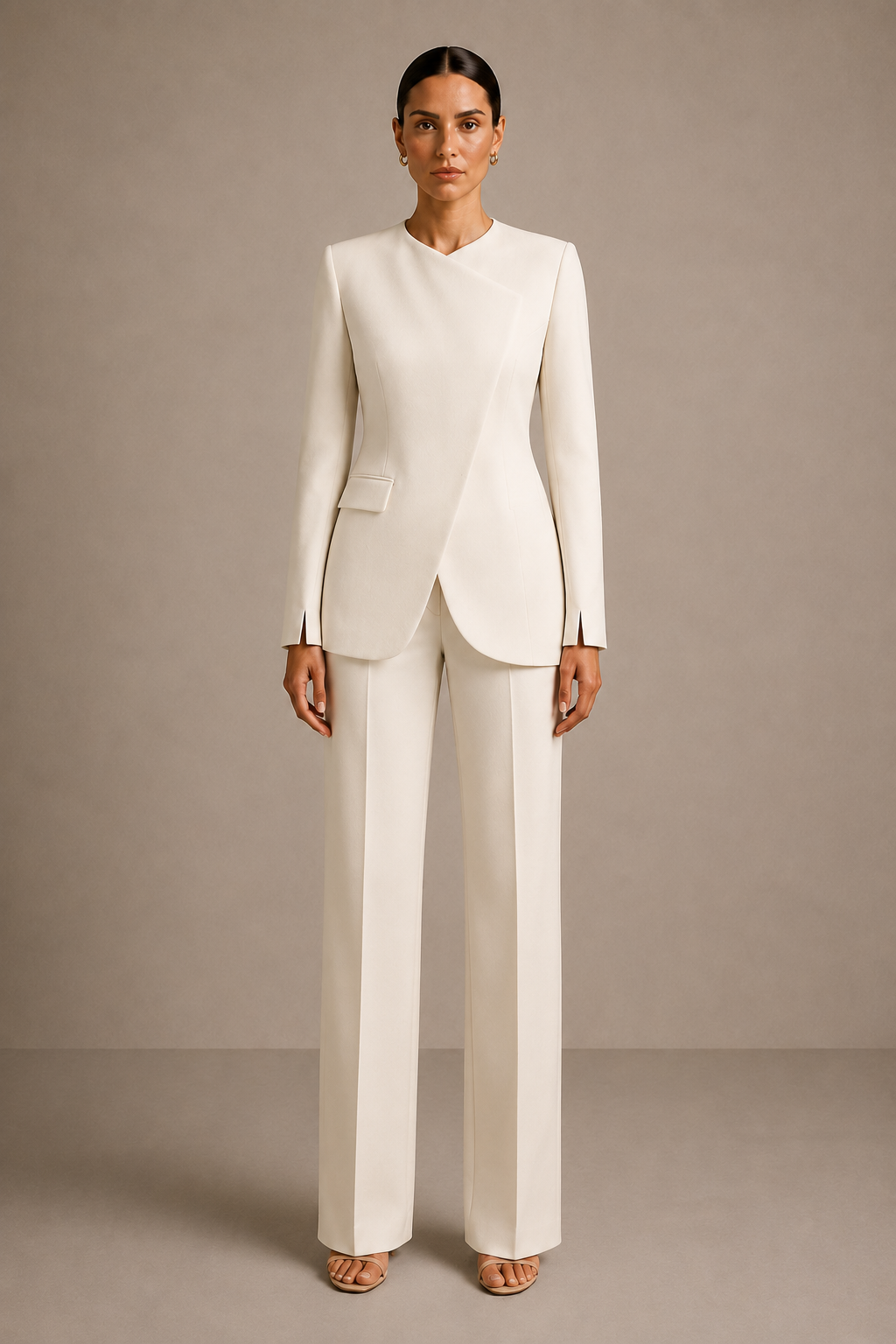The Ivory Blazer in Ivory — front view